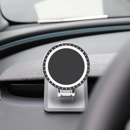 TOPABYTE Telefonmontage für Tesla 2024 Model 3 Highland Mag-Safe【Stärme Magnetleistung】 Handyhalterung Magnetischer Autokelefonhalter für iPhone 15/14/13/12 FIT AIL Telefone