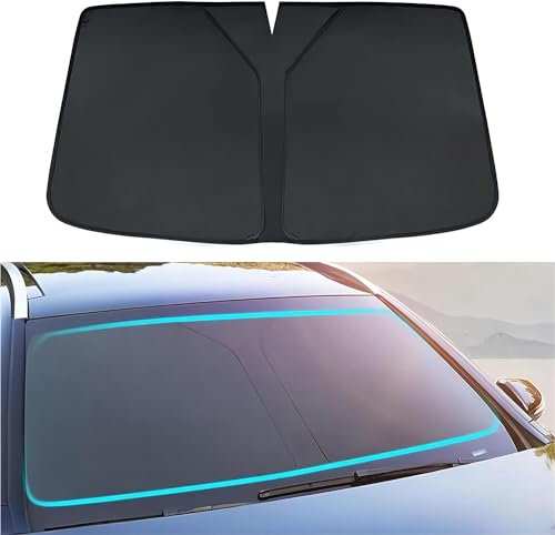 NEFLUM Parasol Coche Delantero para BMW 5 Series E39 1995-2002, Parasol Parabrisas para Coche,Parabrisas Parasol Coche,Accesorios para Coche,Black
