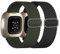 Zythtic 2 Stück Geflochtene Armband Kompatibel mit Fitbit Versa 4 /Fitbit Versa 3/Fitbit Sense/Sense 2 für Damen und Herren, Elastische Nylon Ersatzbänder für Versa 3/Versa 4/Sense/Sense 2,Farbe D
