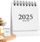 2025 Tischkalender,Tischkalender Klein stehend - Tischkalender mit 360-Grad-Umblättern,2025 Doppelseitiger, stehend blätternder, tragbarer Kalender, monatlicher Wendeplan für Termine