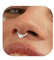 BodyBonita 16G Septum Piercing Schmuck – 316L Edelstahl Nasenring Nasenpiercing mit Zirkonia für Frauen Männer Conch Helix Piercings Tragus Daith Knorpel Ohrpiercing Silber 8mm Glänzender Strahl