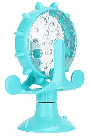 Cat Treat Dispenser Toy, Cat Camera Treat Dispenser Interactive Cat Feeder Cat Treat Dispenser Toy 360 Degree Rotating Windmill Leaking Food Toy for Indoor Cats with Suction Cup