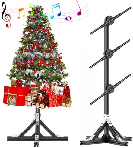 HDaspijh Proiettore A Ventaglio Olografico 3D (App + WiFi), Albero di Natale Olografico 3D, Macchina Pubblicitaria Verticale, Proiezione Olografica Rotante per Negozio, Bar, Halloween, Natale, Festa