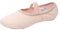 Ballet Shoes for Girls Leather Ballet Flat Split Sole Full Sole Gymnastic Dance Slippers Dance Shoes Canvas Ballet Shoes Ballerina Shoes with Crossing Elastic Straps for Toddlers (Beige, 1.5 Big Kids)