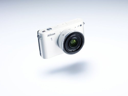 Nikon 1 J1 Compact System Camera with 10mm Lens Kit - White (10.1MP) 3 inch LCD (Renewed)