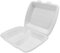 Generisch Lot de 200 bols avec couvercle – Assiettes à 2 compartiments – Boîte à goûter – Boîte à repas Blanc laminé 240 x 210 x 70 mm