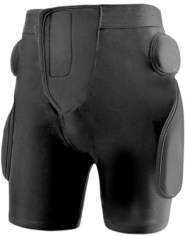 Dilwe Gepolsterte Skatinghose, Tailbone Support & 3D Hip Protection, Eva Butt Pads, Ski, Skate, Snowboard, Outdoor Activities, Extreme Sports, M Size