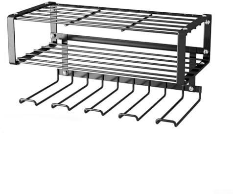 Yuanpgky Power Tool Organizer Wall Mounted Heavy Duty Storage Rack for Electric Drills and Accessories with 130 lbs Load Capacity and Side Slots for Screwdrivers and
