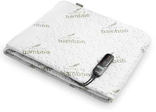 Duux Snooze Bambus Elektrische Unterdecke – Bambus Decklack – 6 Heizstufen & Timer – Waschbar – 90x200 cm