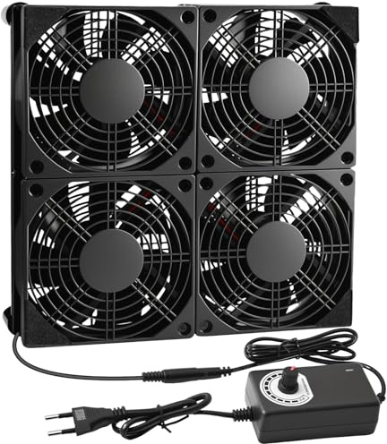 Silkwish Ventilateur de boîtier 12V, ventilateur de 120 mm pour ordinateur avec contrôle de vitesse, ventilateur 220V-240V CA, ventilateur PC, refroidissement sans balai pour PC, ordinateur portable