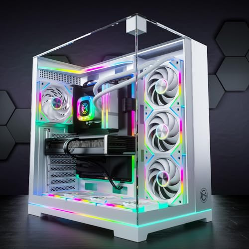 GameMachines View Snow Edition - Gaming PC - Wasserkühlung - AMD Ryzen 7 8700F - NVIDIA RTX 5060-1000GB SSD - 32GB DDR5 (Nicht RGB) - ASUS TUF Gaming Mainboard - WLAN - Windows 11 Pro