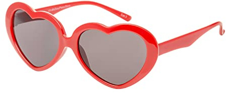 Ultra Kids Heart Shaped Sunglasses for Girls Boys - UV400 Protection Children's Retro Love Heart Novelty Glasses - Ages 3-10