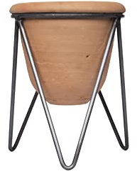 Creative Co-op Lot de 57 Pots de Fleurs en métal Terre Cuite Orange