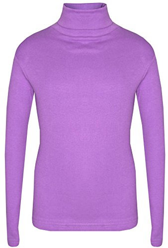 A2Z 4 Kids Girls Polo Neck T Shirt Top Thick Cotton - Polo Neck 002 Lilac 7-8