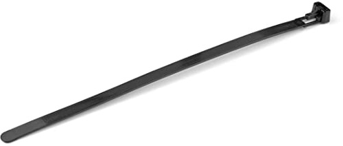 StarTech.com 8(20cm) Reusable Cable Ties - 1/4(7mm) wide, 1-7/8(50mm) Bundle Dia. 50lb(22kg) Tensile Strength, Releasable Nylon Ties, Indoor/Outdoor, 94V-2/UL Listed, 100 Pack - Black