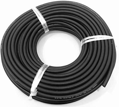 Reinforced Black Soft Rubber Silicone Tubing/Hose/Pipe for Unleaded, Petrol, Diesel (8mm)