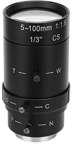 Zoom-Kameraobjektiv, 1,3 MP, CCTV-Kameraobjektiv aus Aluminiumlegierung, CS-Halterung, 5 – 100 mm für Sicherheitskamera