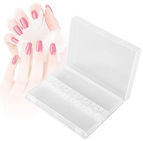 Uxsiya Nail Drill Bit Case Nail Art Display Box Nail Drill Bit Storage for Manicure Polishing for Beauty Salon (Transparent)