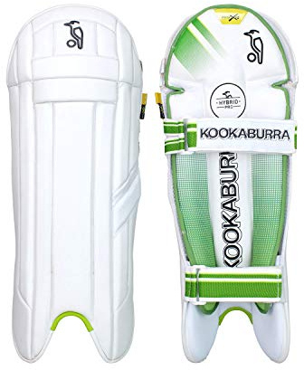 KOOKABURRA Unisex Youth Pro Wicket Keeping Pads, weiß/grün