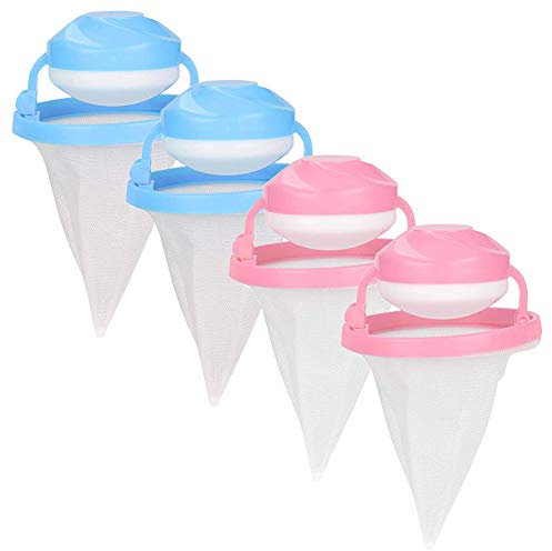 Cattura Peli Lavatrice,Palline Lavatrice Cattura Peli,Floating Lint Filtro Portatile Capelli dell'animale Domestico Dispositivo di Cattura per la Lavatrice (Blu e Rosa) 4 Pezzi