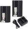 2 Sets Akku und USB-Ladestation Ersatz kompatibel mit Ring-Doorbell Kamera 1 und 2, Spotlight Kamera und Stick Up Kamera, 2 Stück Akkus/3,65 V/6040 mAh