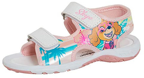 Paw Patrol Mädchen Sandalen Skye Sommerschuhe Verstellbare Leicht Zu Befestigen Riemen, rose, 26 EU