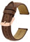 BISONSTRAP Vintage Uhrenarmbänder mit Roségold Schnalle, Leder Ersatzband 20mm (Braun)