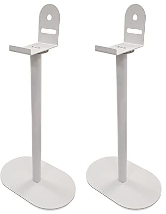 AVF Speaker Floor Stand Pair Compatible with Sonos 5 and Play 5 - Mount Pair of Stands x 2 for Sonos 5 Speakers Gen 1, White