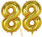 Folienballon Zahl Deko Gold 88 für Frauen Männer, XXL 100cm Riesen Nummer Aufblasbar Helium Ballon Figuren Zahlen Luftballons für 88. Jahre Mann Frau Geburtstag Hochzeit Jubiläum Party Dekoration