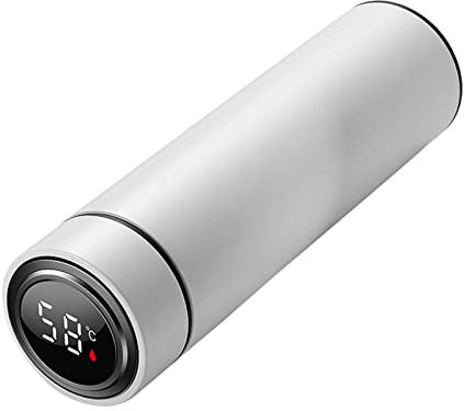 Botella de vacío de la taza de aislamiento inteligente de 500 ml TERMOS 304 Botella de agua minimalista de acero inoxidable 304 LCD Taza portátil de pantalla digital (Capacity : 500ml, Color : 05)