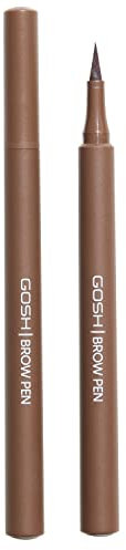 GOSH flüssiger Augenbrauenstift für natürliche Brauen I 100% vegan I präzise Applikation für perfekt geformte Augenbrauen I langanhaltend & parfümfrei I für Allergiker geeignet I 001 Braun
