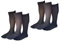DREAM SOCKS Calze da uomo lunghe in pregiato cotone 100% FILO SCOZIA,Liscio o a Coste (39-42, 6 X DARK COSTE R.)