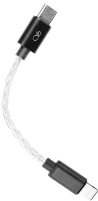 SHANLING L3 USB-C to L OTG DAC Adapter Cable, for iPhone iPad iOS Devices, for USB Headphone Amps Amplifiers UA2, UA3, UA5, UP5, H7, 4.72 Inch Pure Silver Cable