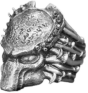 Schwerer Reiner Silber Predator Ring, gotischer Alien-Ring, silberner Teufelsring, silberner Herrenring, 9-15 US-Größe,