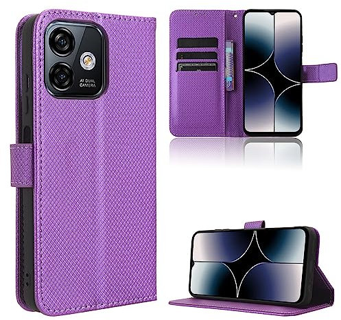 TIANYUE Coque pour Ulefone Note 16 Pro Housse, Étui en Cuir PU Portefeuille avec Fente Carte, avec Fonction de Support, Fermeture Magnétique Etui pour Ulefone Note 16 Pro, Violet