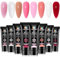EBANKU Poly Gel Starter Set, 8 Farben Glitzer Poly Gel Nagelset Nagelverlängerung Builder Gel Quick Extension Building Acrylic Nagelgel für Anfänger Starter DIY Home DIY Salon Kunst Nägel