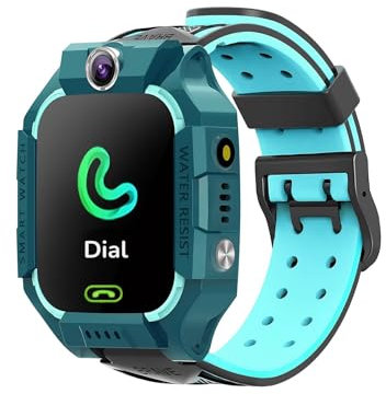 Relojes Inteligentes para Niños, Teléfono, Pantalla Táctil a Color de 1,44 Pulgadas, 2G, Reloj Inteligente para Niños, Rastreador GPS con Llamada SOS, Cámara, Juegos, Grabadora,
