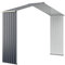 RELAX4LIFE Kit d'Extension d'Abri de Jardin Métal 5m2, Portes Coulissantes et Fenêtres de Ventilation en Acier Galvanisé, Extension pour Cabanon pour Poubelles