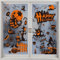 SULOLI Adesivi per Finestre Halloween,8 Fogli Vetrofanie per Finestre Riutilizzabile,Sticker Rimovibile Halloween,Decorazione Zucca,Ragno,Pipistrello,Fantasma
