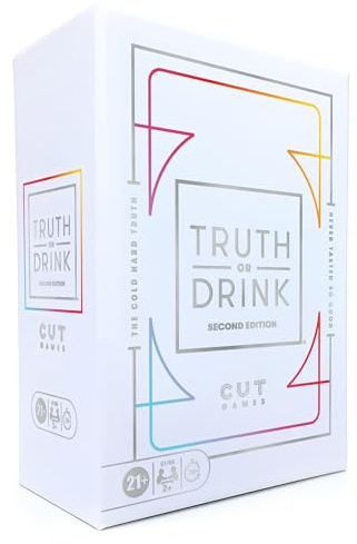 Truth or Drink Party Game by Cut I As Seen on TikTok, YouTube, and Snapchat | 410 Hilarious Questions | Ages 21+ | 2+ Players I Fun Games for Adults