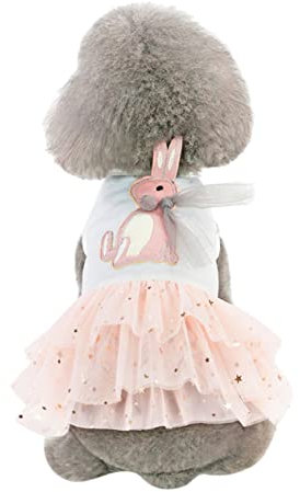 COSMEVIVI Adorable Vestido para Mascotas Falda Tutú Ligera Ropa De Exterior para Perros Diseño De Fiesta XL