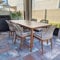 PURPLE LEAF Gartenmöbel Set 7-TLG PE Rattan Gartenmöbel Sitzgruppe Set 6 Stühle mit Tisch, Terrassenmöbel Außen Balkonmöbel für 6 Personen Garten Essgruppe Esszimmer-Set