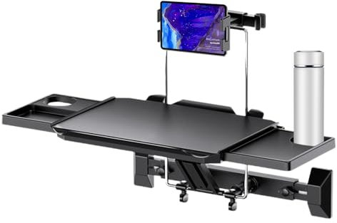 Bandeja de viaje para asiento de coche, plegable, ajustable, soporte para portátil para pasajeros, bandeja de comida para asiento de coche, organizador de vehículos