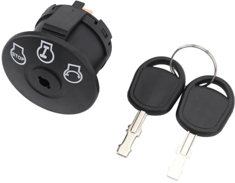 VOBOR Zündschalter, Motorstart-Zündschalter 03290500 Anlasser-Zündschloss-Zylinderschalter mit 2 Schlüsseln Ersatz für Ariens WAW 34 Zoom IKON X 42 Rasenmäher