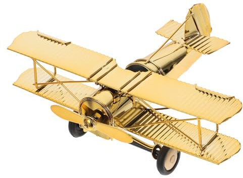 Alipis Flugzeug-Ornament Aus Metall – Vintage-Flugzeug-modellbausatz Dekoratives Eisenflugzeug Für Zuhause Für Die Geschichte