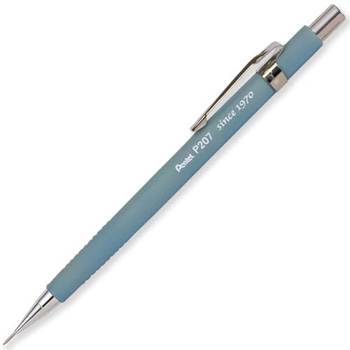 Pentel P207-JN Mechanical Automatic Pencil - Japenese Limited Edition - HB 0.7mm Nib - Refillable & Retractable - Light Blue Grey Barrel - Single Pencil