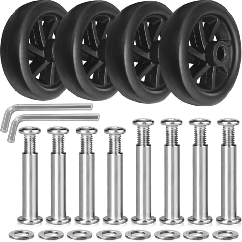 Luggage Suitcase Replacement Wheels 4 Stück Kofferrollen Ersatzrollen 50x18mm Kofferrollen Ersatzteile Abriebfest Gummi Gepäckrollen Ersatzräder für Koffer L52