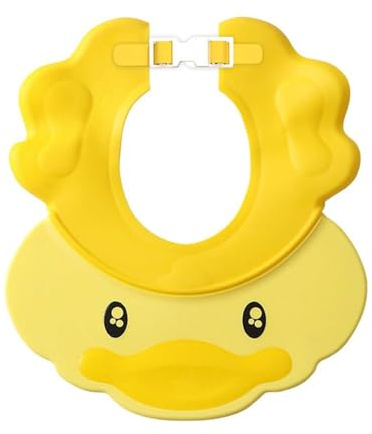1 Pezzo Piccolo Cappuccio Per La Doccia Per Bambini Anatra Gialla, Animale Da Cartone Animato Carino, Lavaggio Dei Capelli E Protezione Agli Occhi, Viscere Da Sole Regolabile E Creativa.