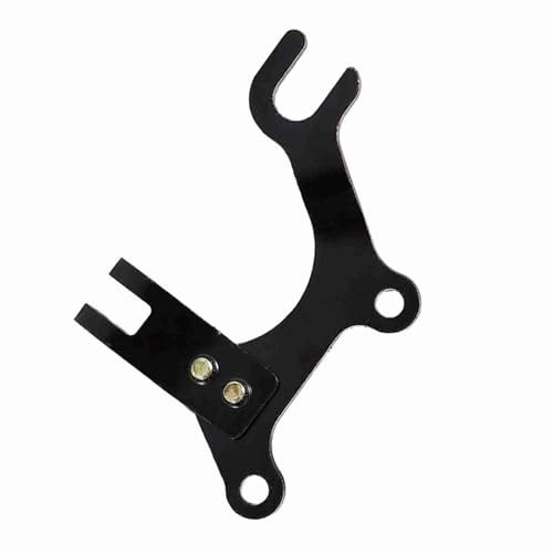 Dilwe Adjustable Disc Bicycle Brake Adapter Bracket, Black, 2 Hole Distance 51 Mm, with Bicycle Seatposts Clamp Frame Adaptor Mount
