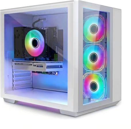 STGsivir Gaming PC, Gaming Computer Desktop Tower, GeForce RTX 3050 6GB GDDR6, Core i7 up to 4.0GHz, 32GB DDR4 RAM, 1TB SSD, WIFI 6, BT 5.0, RGB Fan x3, Windows11 PRO